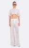 Nonchalant Label Cami Crop Top - Ivory - Thumbnail 1