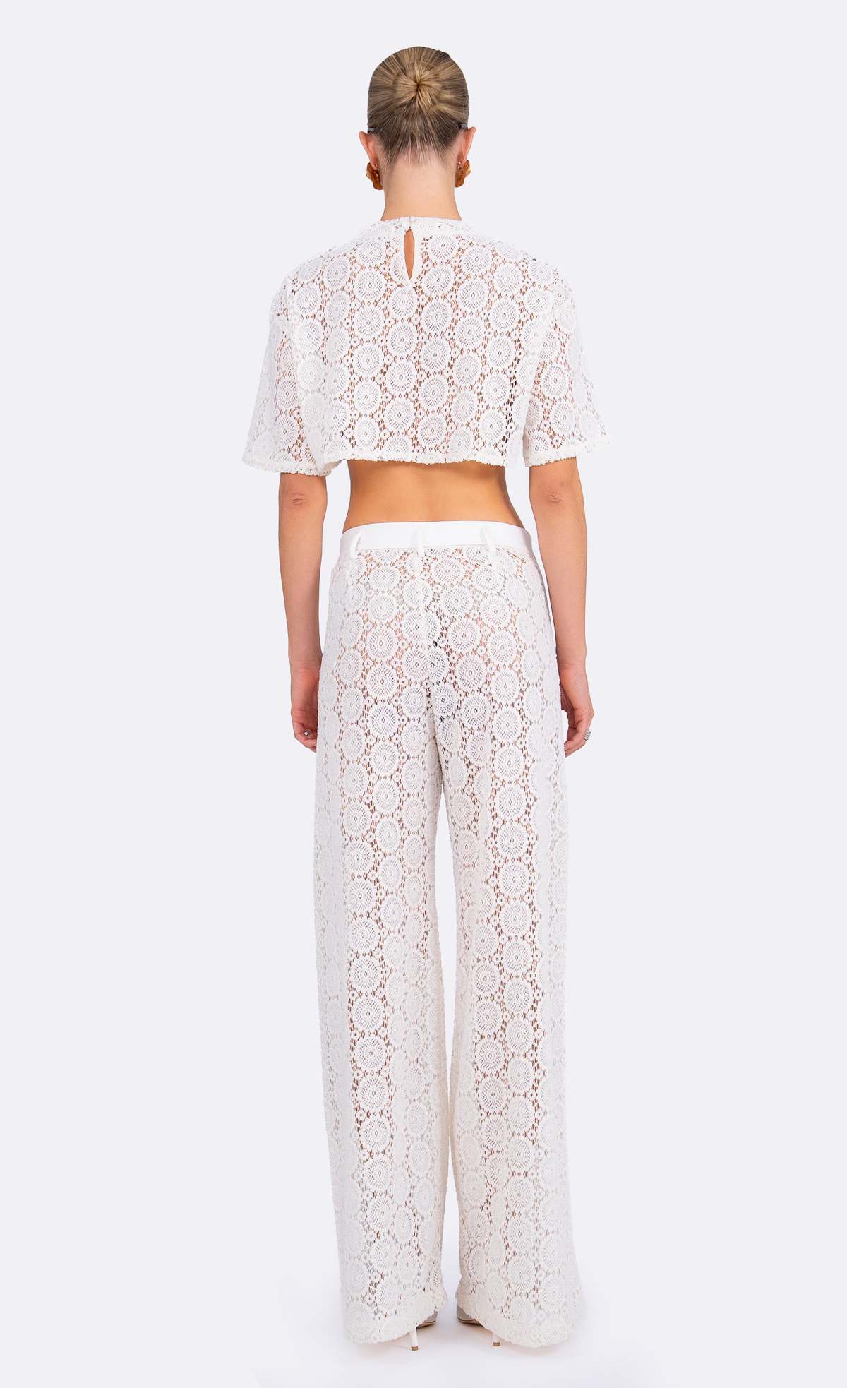 Nonchalant Label Cami Crop Top - Ivory - Image 2 of 2
