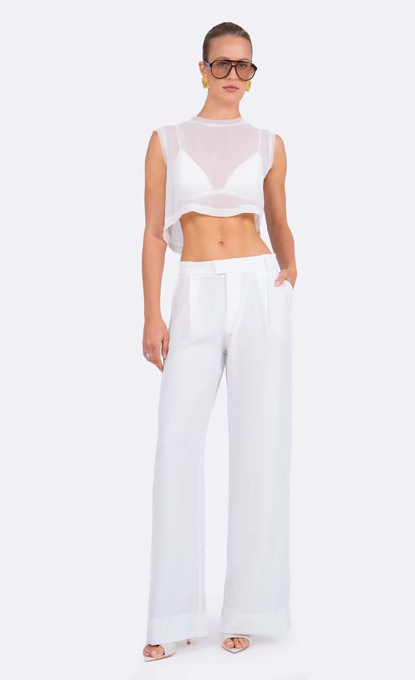 Nonchalant Label Kara Crop Top - Ivory