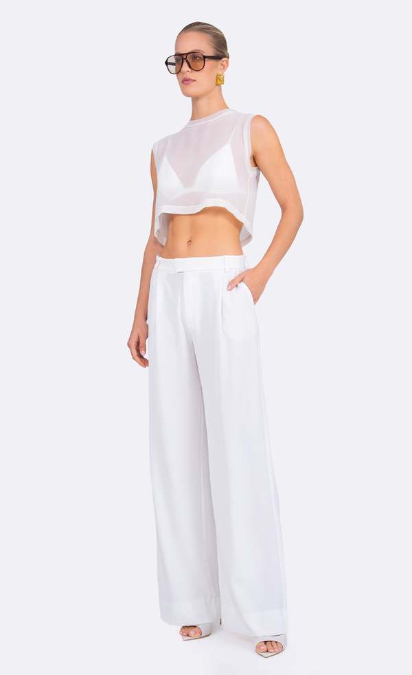 Nonchalant Label Kara Crop Top - Ivory