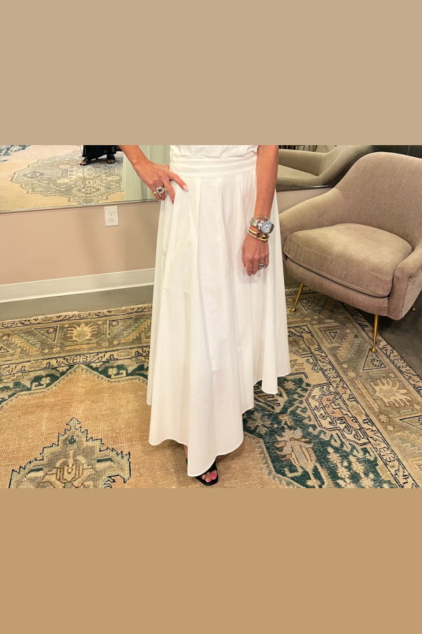 TWP Asymmetrical Cotton Skirt