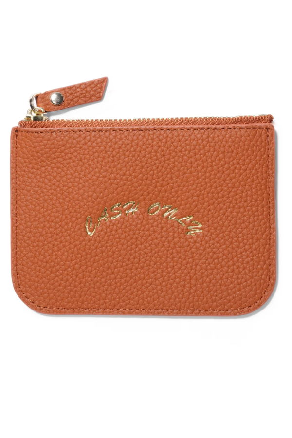 Cash Only Leather Zip Wallet