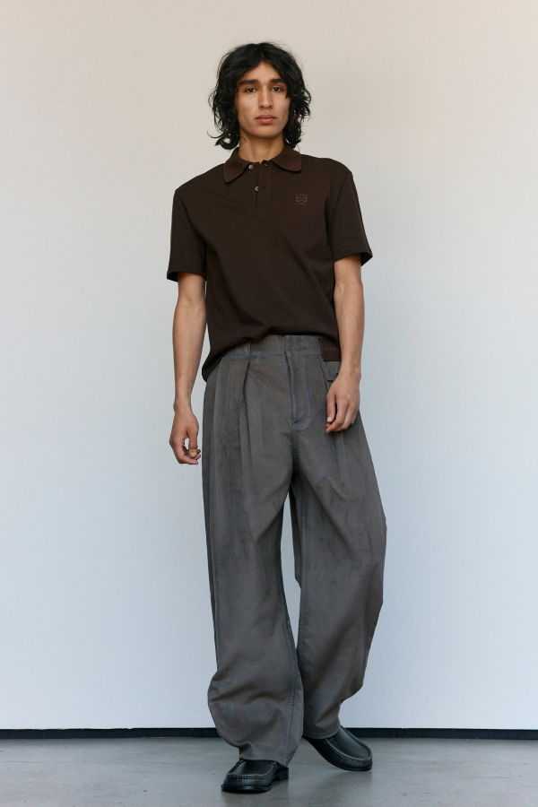 LOEWE Brown Cotton Piqué Polo