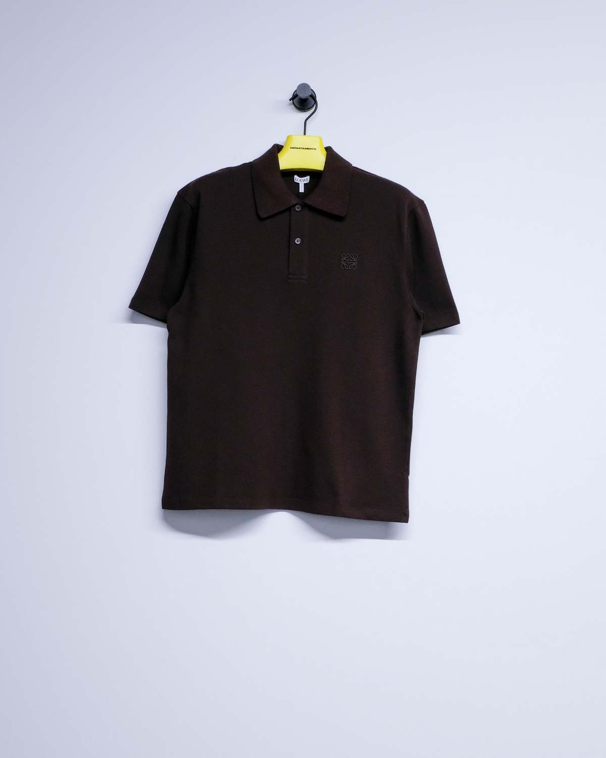 LOEWE Brown Cotton Piqué Polo - Image 7 of 8
