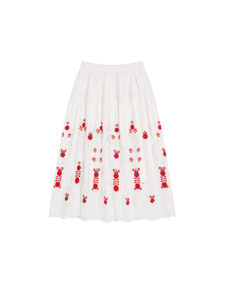 Evam Eva Linen Gradation Skirt - Stone Grey | Garmentory