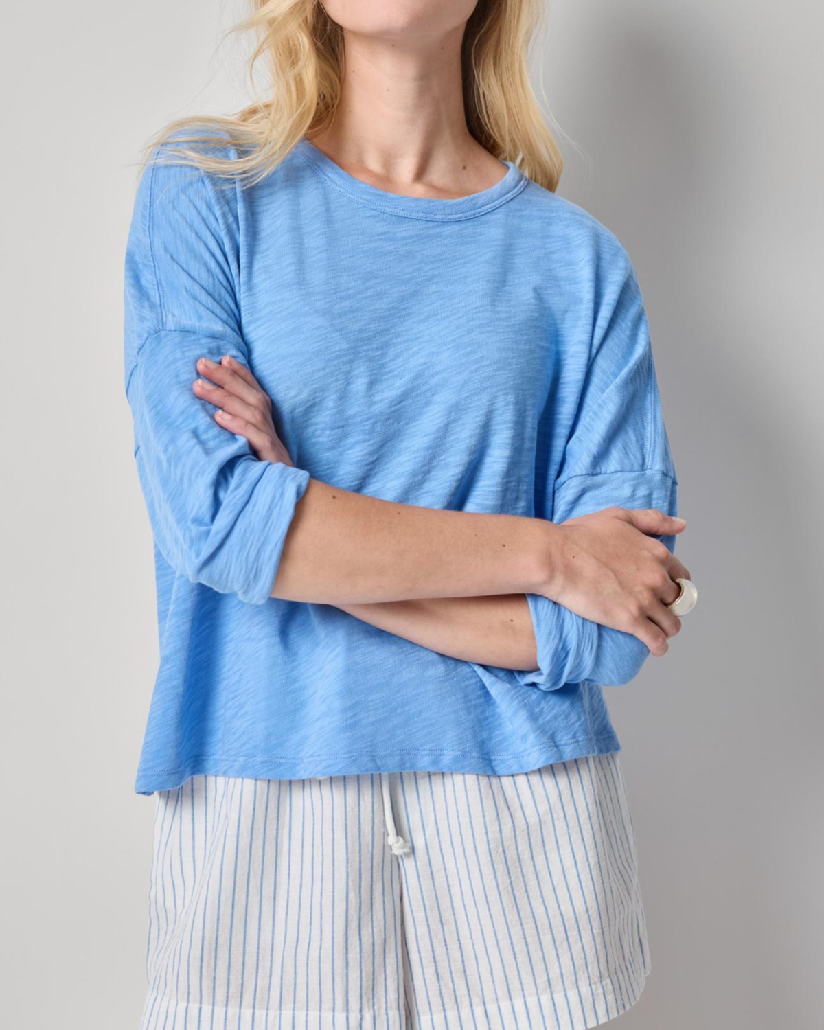 Lilla P. Easy Long Sleeve Beach Tee - Capri - Image 1 of 2