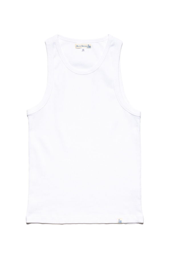 Merz b. Schwanen RIBTANK01.01 Iconic Ribbed Cotton Tank Top