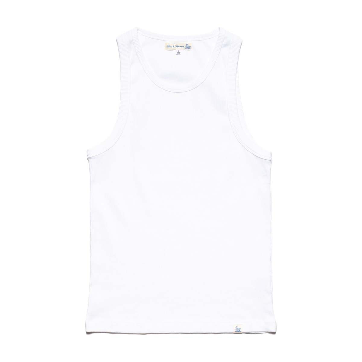 Merz b. Schwanen RIBTANK01.01 Iconic Ribbed Cotton Tank Top - Image 1 of 4