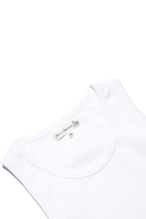 Merz b. Schwanen RIBTANK01.01 Iconic Ribbed Cotton Tank Top