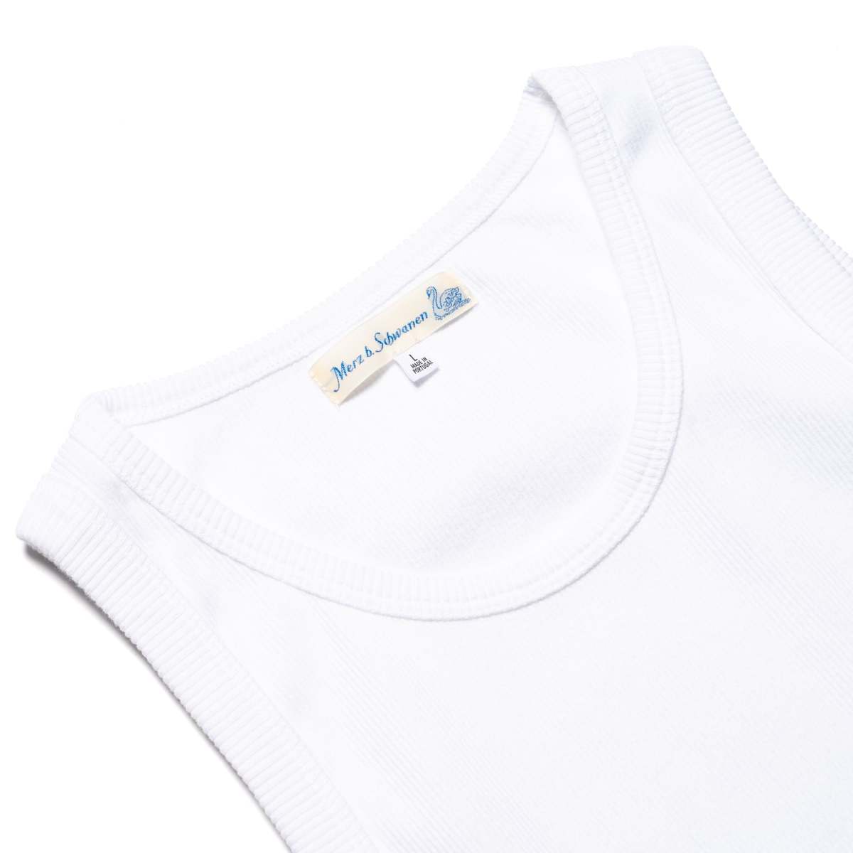 Merz b. Schwanen RIBTANK01.01 Iconic Ribbed Cotton Tank Top - Image 2 of 4