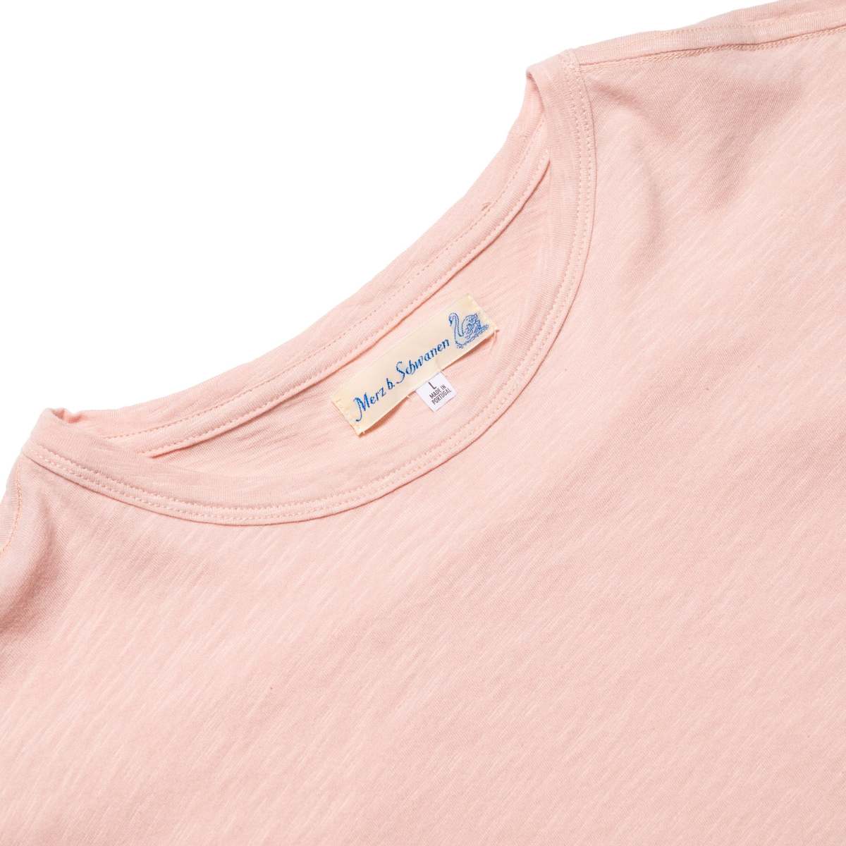 Merz b. Schwanen SCT04.303 Slub Pima Cotton T-Shirt - Dusted Pink - Image 2 of 4