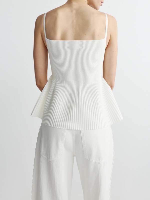DL 1961 Peplum Tank - White