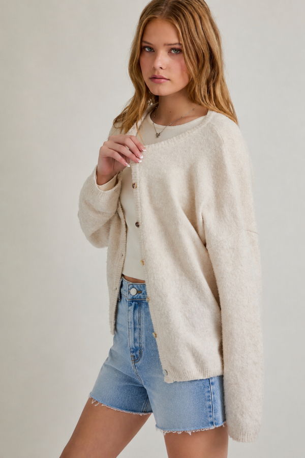 Azalea Juniper Oversized Cardigan