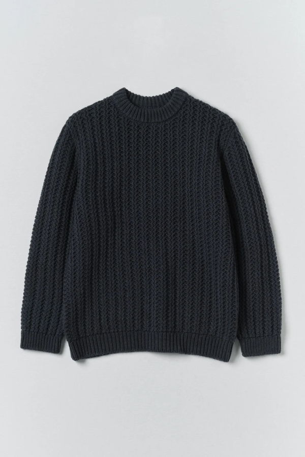 TOAST Racked Rib Sweater - Darkest Navy