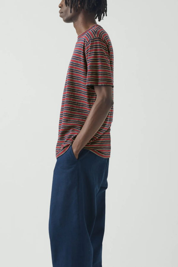 TOAST Theo Stripe Tee - Provencal Blue/Multi