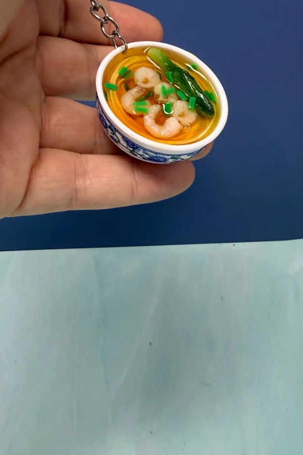 Slow Dance Bowl of Noodles Keychain