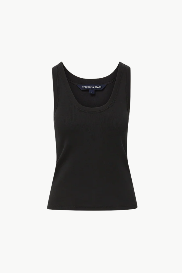 Veronica Beard Birke Scoopneck Tank Top - Black