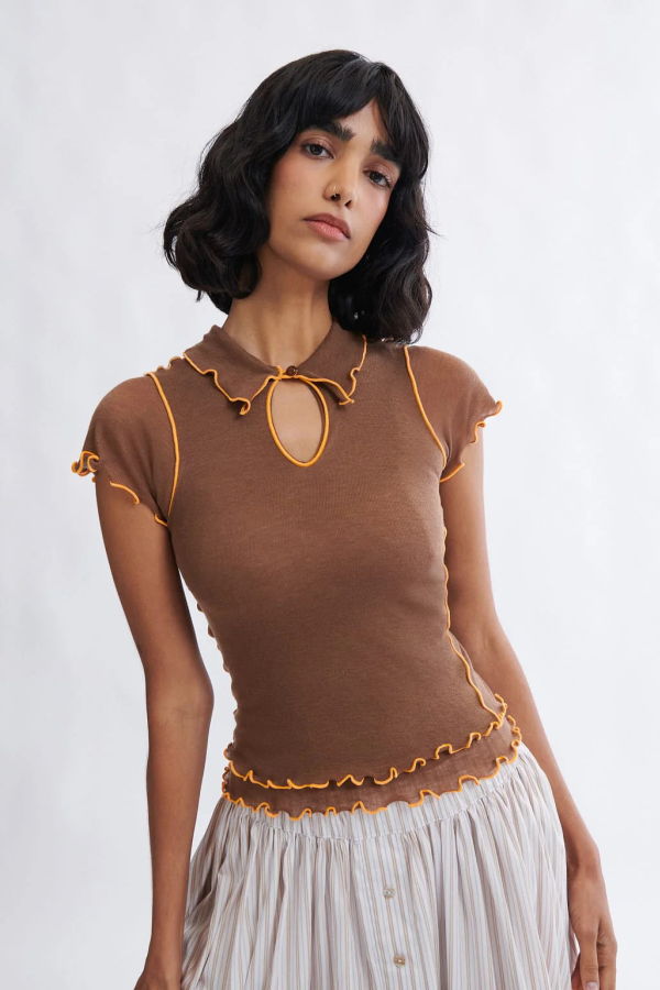 Eliza Faulkner Percy Microknit Top