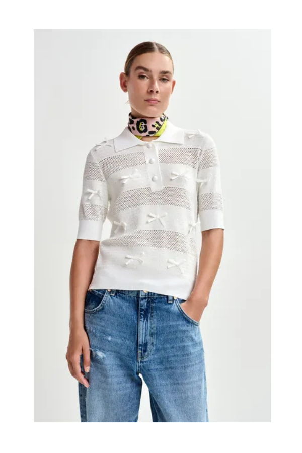 Essentiel Antwerp Jarts Knit Polo with Bows