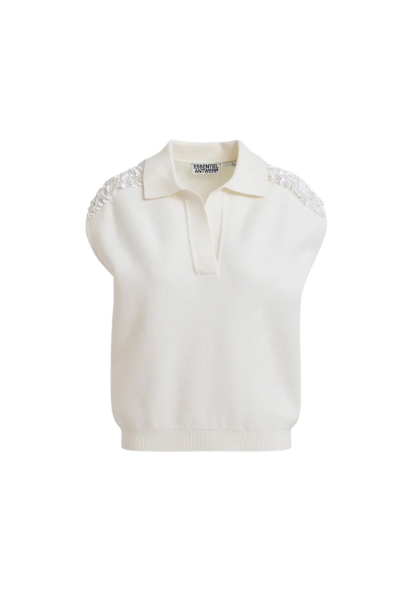 Essentiel Antwerp Joline Embroidered Knit Polo
