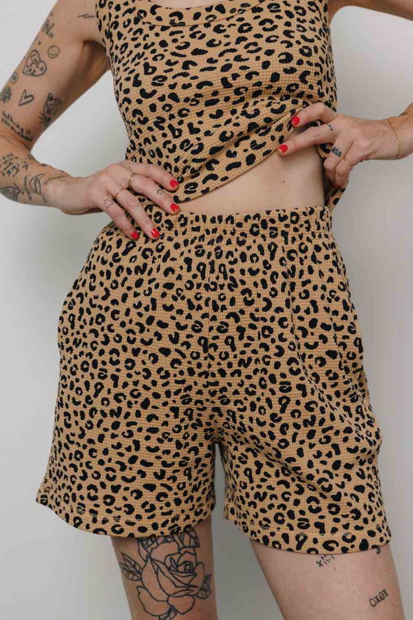 Noble Waffle Short - Leopard