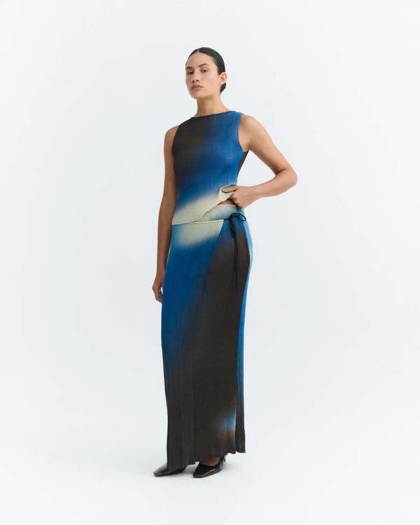 Thinking MU Pauline Long Pleated Skirt