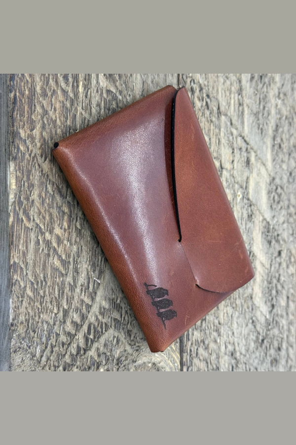 Tres Cuervos Leatherworks Yarrow Stitchless Flap Wallet - Blue