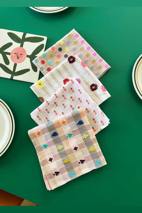 Ace & Jig Napkin Set - Hearts