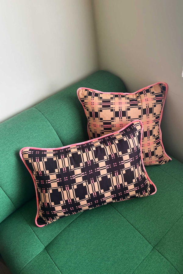 Ace & Jig Snuggle Piped Pillow - Cinema
