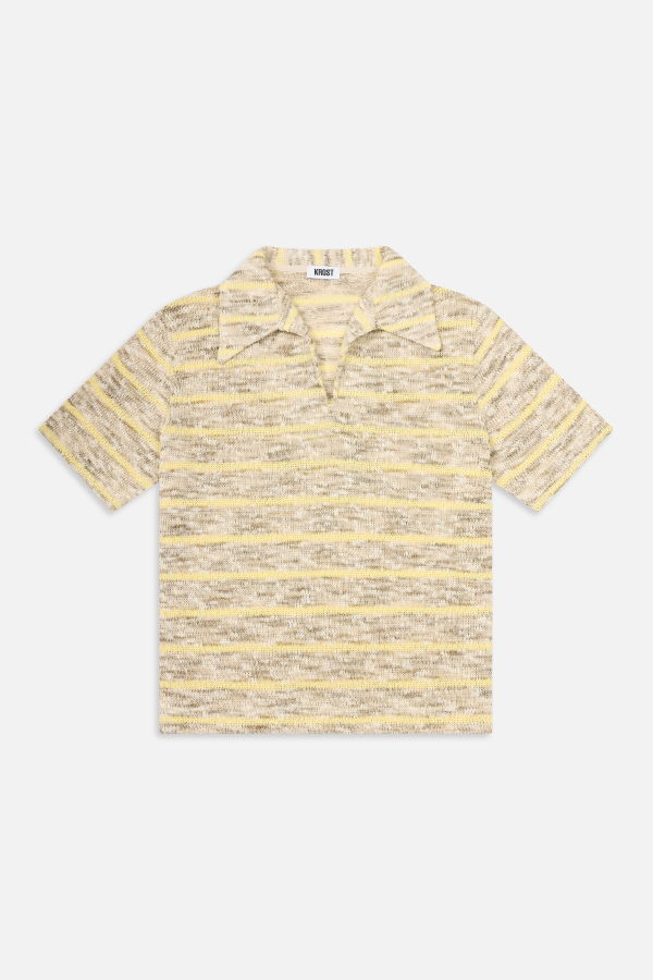 KROST Multi-Color Striped Knit Polo