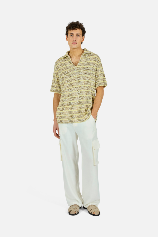 KROST Multi-Color Striped Knit Polo