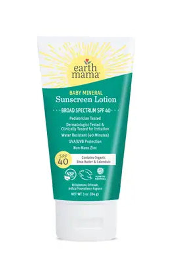 Earth Mama Baby Mineral Sunscreen Lotion SPF 40