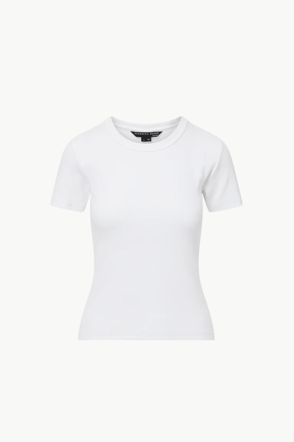 Veronica Beard Pruitt Ribbed T-Shirt - White
