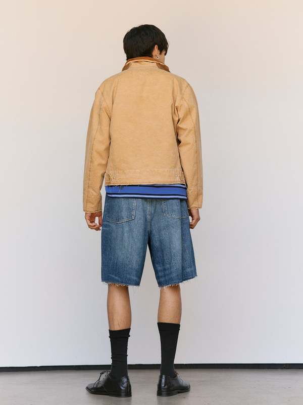 Camiel Fortgens Sand Vintage Wash Cotton Worker Jacket | Garmentory