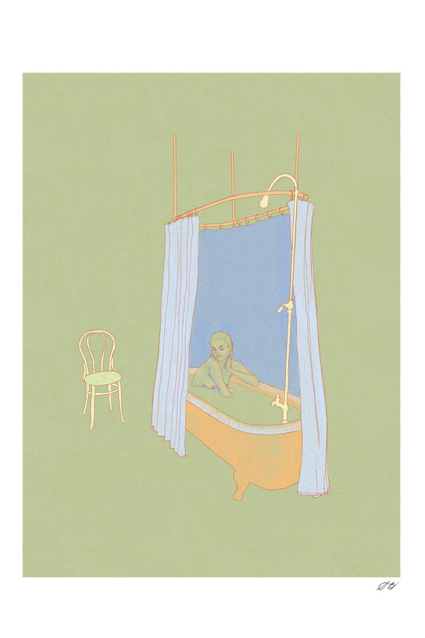 Stephanie Browne Art Bath Print