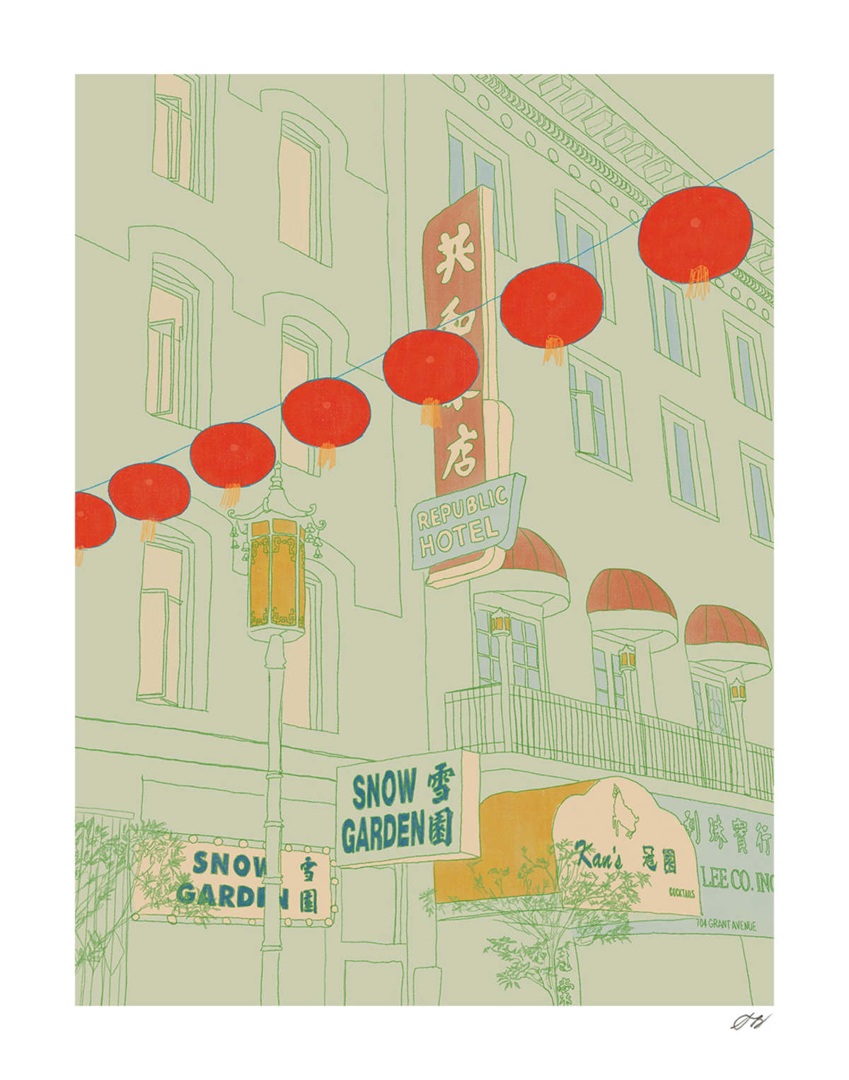 Stephanie Browne Art Chinatown Print - Image 1 of 3