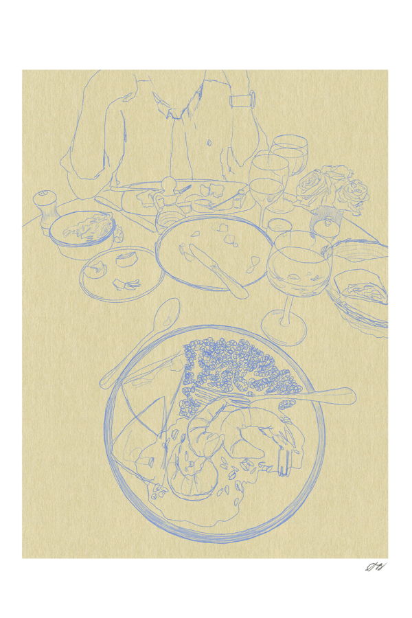 Stephanie Browne Art Dinner Print