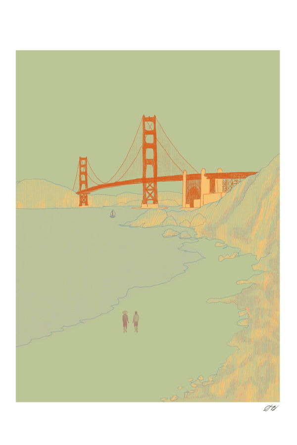 Stephanie Browne Art Golden Gate Print