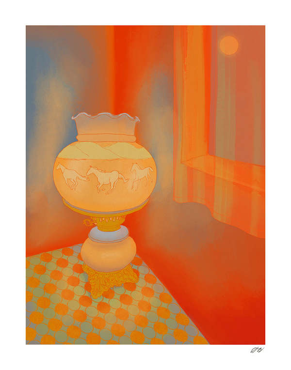 Stephanie Browne Art Horse Lamp Print