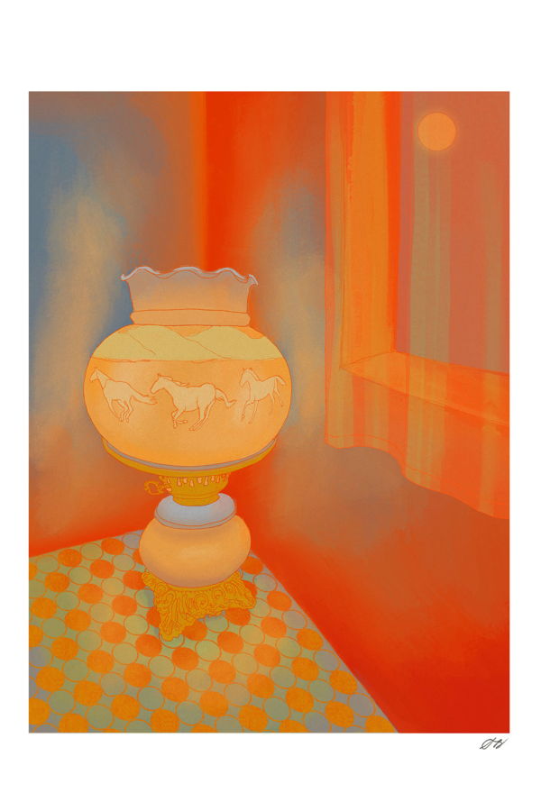 Stephanie Browne Art Horse Lamp Print