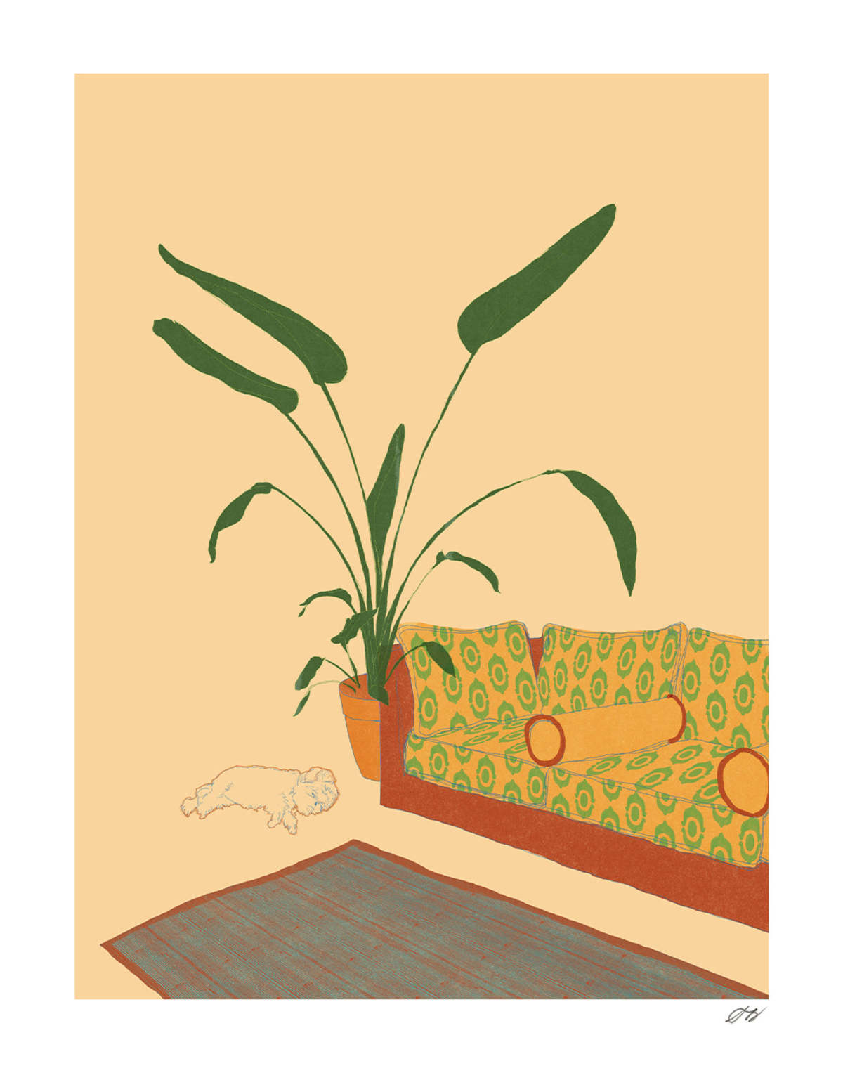 Stephanie Browne Art Little Dog Print - Image 1 of 3
