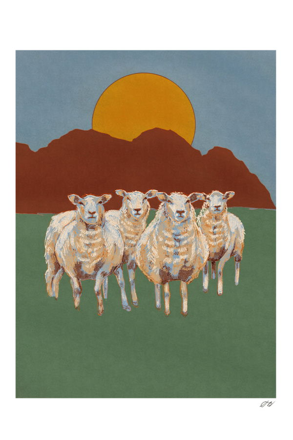 Stephanie Browne Art Sheep Print