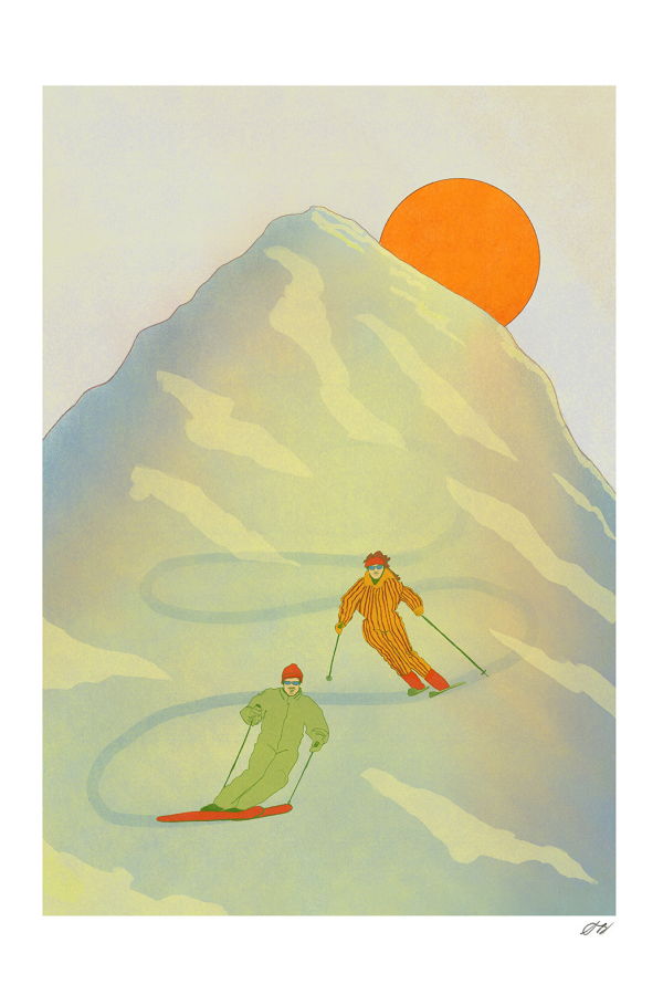 Stephanie Browne Art Ski Print