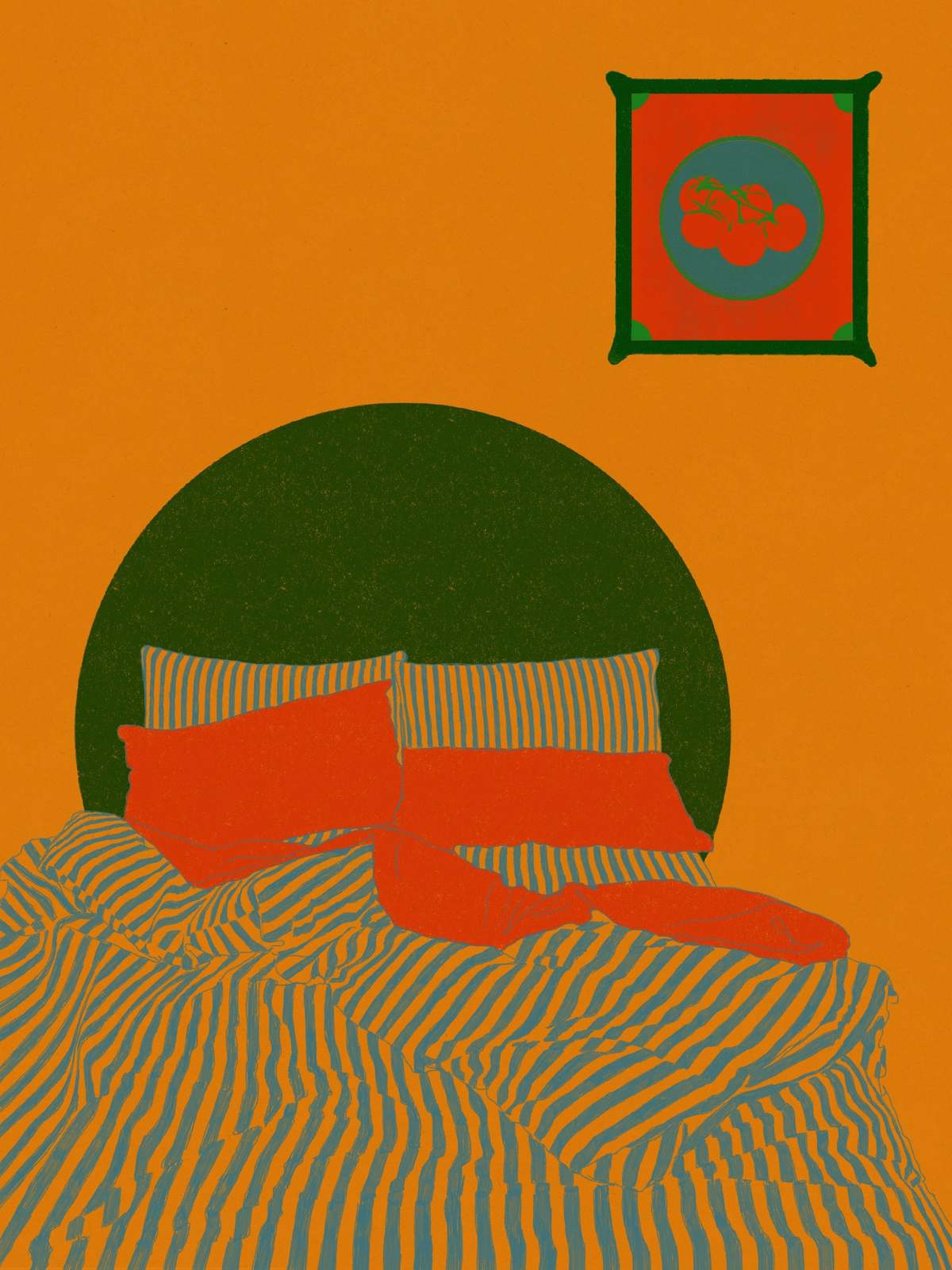 Stephanie Browne Art Striped Bed Print - Image 1 of 5