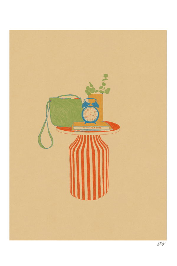 Stephanie Browne Art Striped Table Print