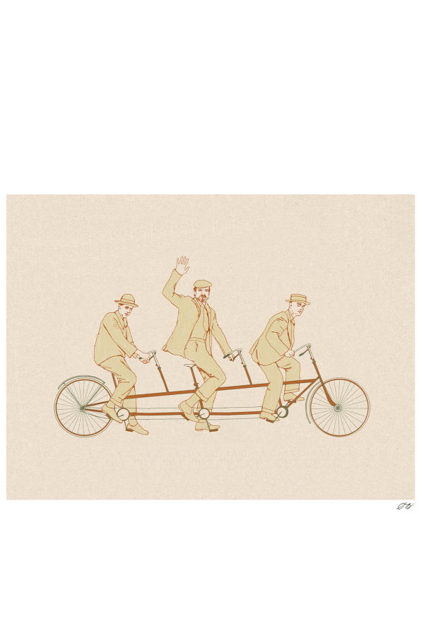 Stephanie Browne Art Tandem Bike Print