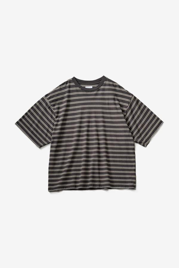 KAPTAIN SUNSHINE Hard Twisted Stripe Jersey Half-Sleeve Tee