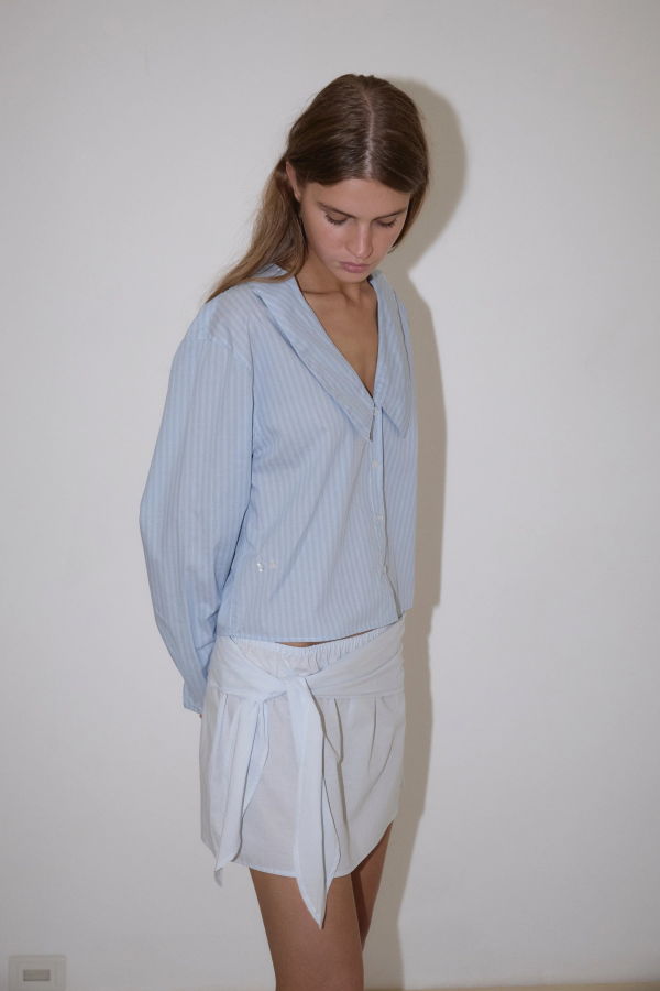 Deiji Studios Waist Button Shirt Top
