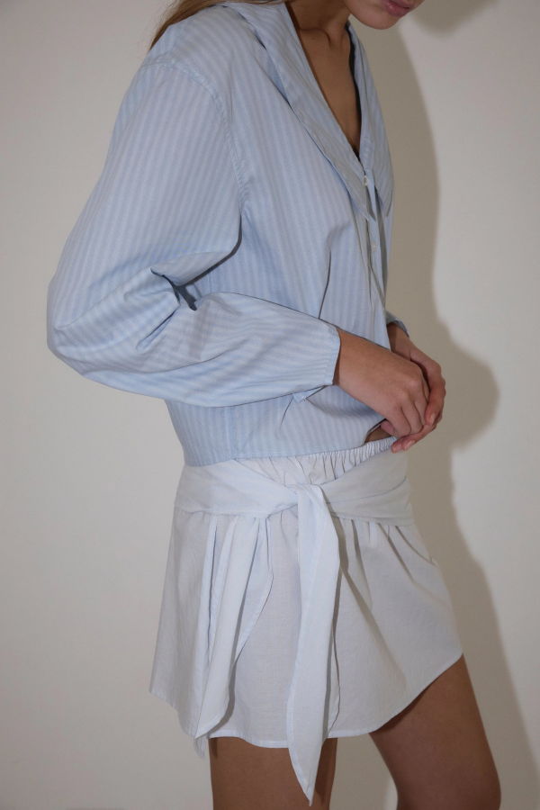Deiji Studios Waist Button Shirt Top