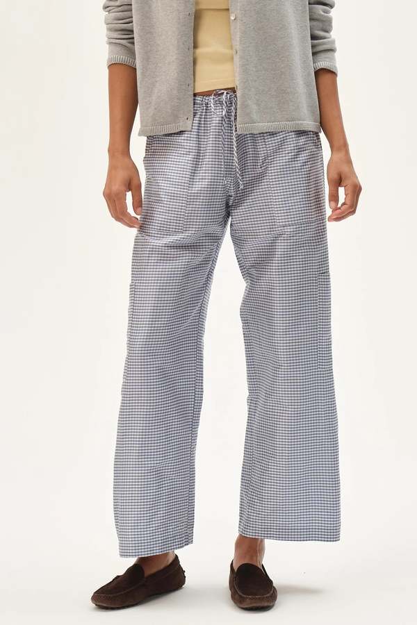 Donni. The Taffeta Gingham Cargo Pant